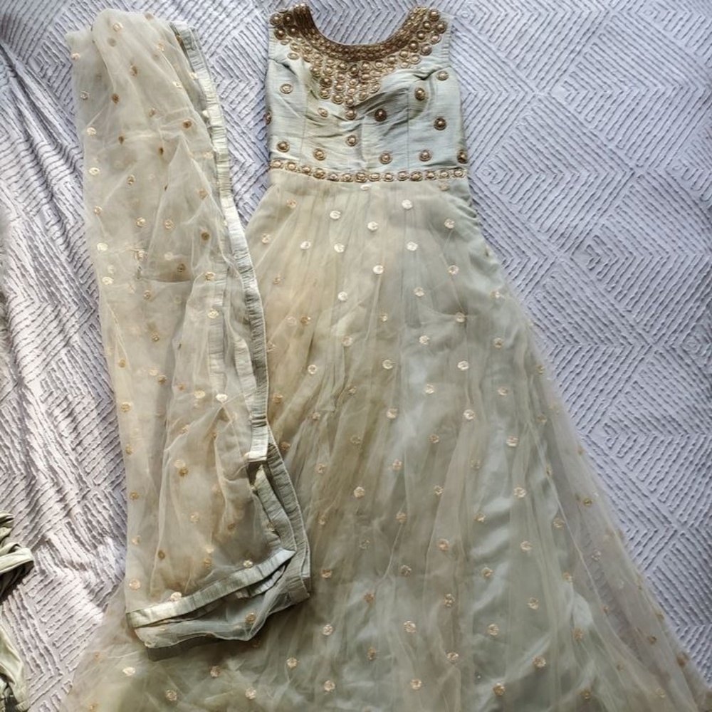 Sage green Indian/Pakistani dress/suit